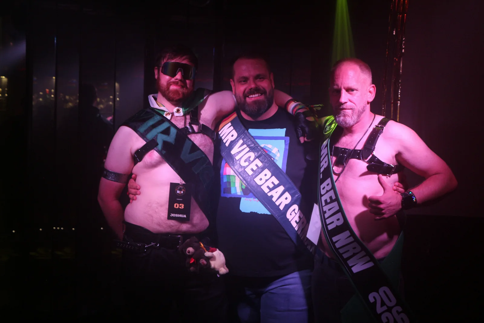 Joshua und Christoph mit dem amtierenden Mr. Vice Bear Germany
